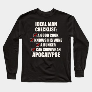 Bill and Frank - ideal man checklist - apocalypse edition Long Sleeve T-Shirt